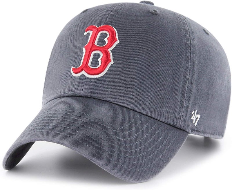 47 Brand MLB Vintage Navy Primary Logo Clean Up Adjustable Baseball Cap Hat, Adult One Size Fits All - Image 1